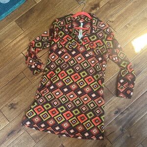 Uncle Frank L Geometric Patterned Dress - Multicolor